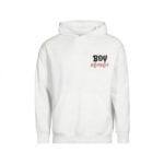 Džemperis dovana mamai su siuvinėta juoda/rožine dekoracija ant krūtinės (BOY MAMA) | 2 spalvos - Image 2