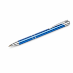 Metalinis tušinukas su graviravimu | Klasikinio stiliaus su 2 žiedų dekoracija | Mėlynas - Image 3