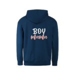 Džemperis mamai - dovana su siuvinėta balta/rožine dekoracija nugaroje (BOY MAMA) | 5 spalvos - Image 4