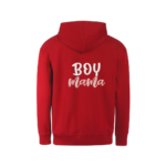 Džemperis mamai - dovana su siuvinėta balta/rožine dekoracija nugaroje (BOY MAMA) | 5 spalvos - Image 2